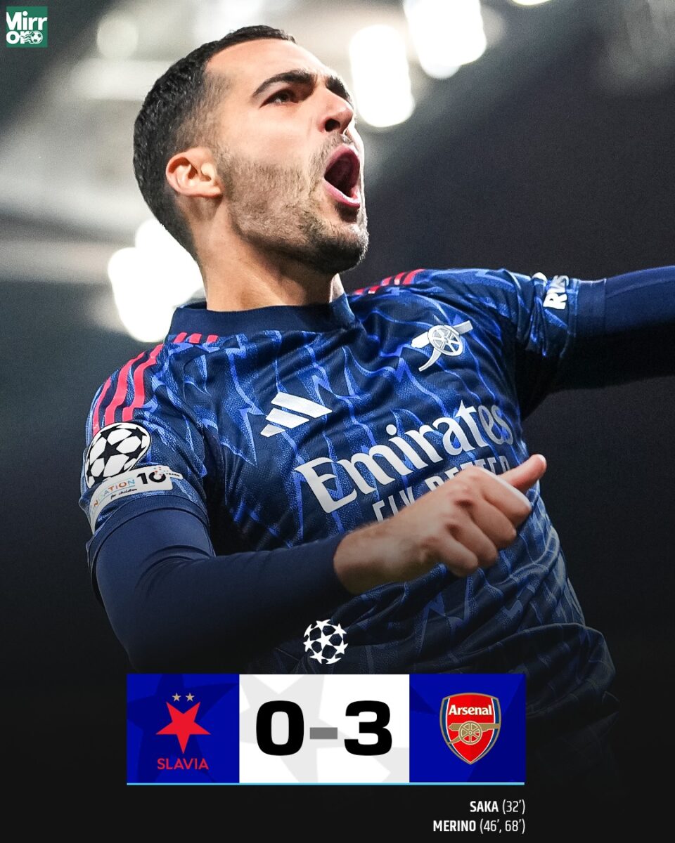 Arsenal have now kept 8 clean sheets in a row as they go top of the Champions League table